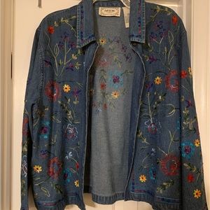 Vintage Retro “Tantrums” embroidered jacket - size large